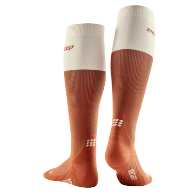 Bloom Tall Compression Socks, Women, Ginger/White, Back View