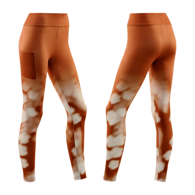 Bloom Tights, Women, Ginger Bloom, Front and Back View