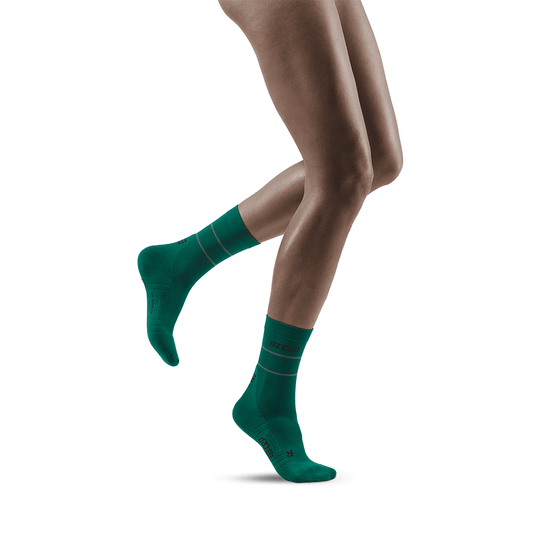 Reflective Mid Cut Compression Socks, Women [Discontinued Colors]