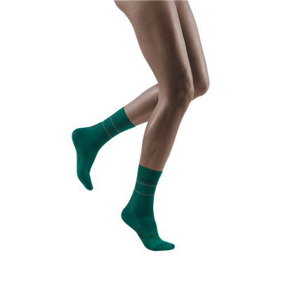 Reflective Mid Cut Compression Socks, Women [Discontinued Colors]