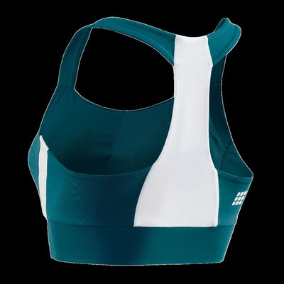 Sports Bra, Petrol, Back View