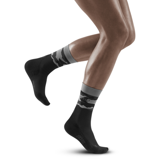 Camocloud κάλτσες συμπίεσης μεσαίας κοπής, γυναικείες, μαύρο/γκρι camo