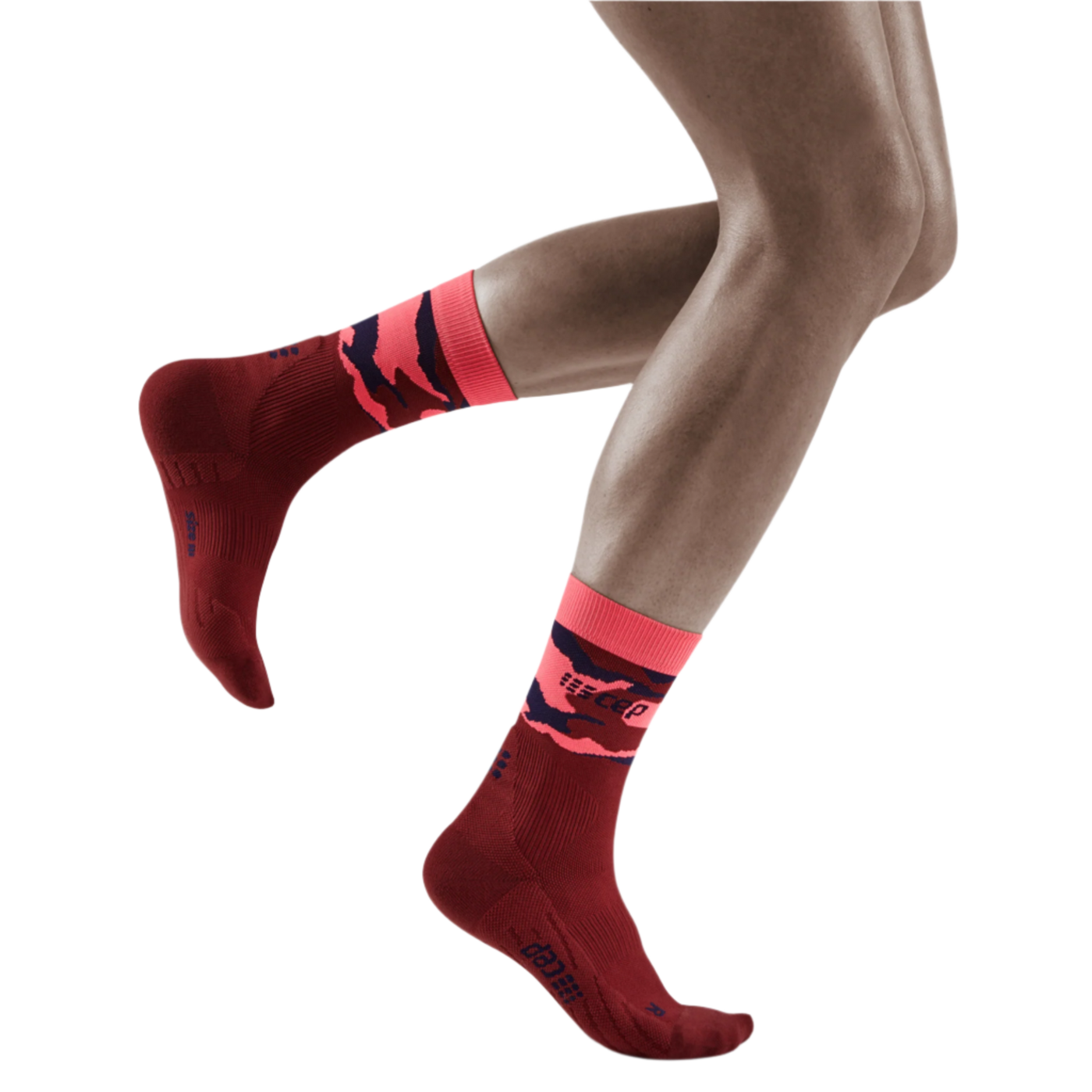 Camocloud Mid Cut Compression Socks, Women, Pink/Peacoat