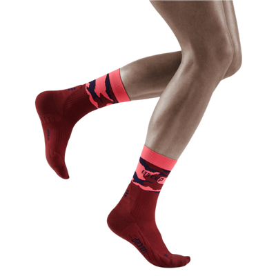 Camocloud Mid Cut Compression Socks, Women, Pink/Peacoat