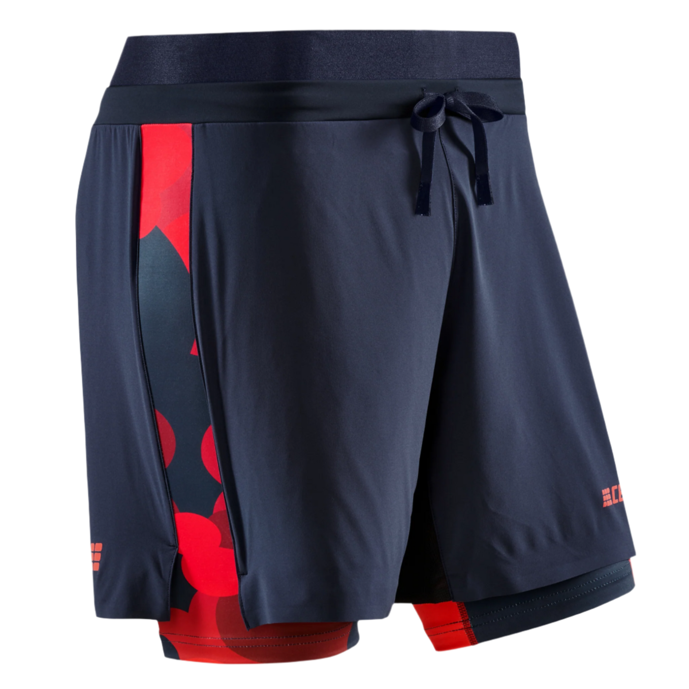 Camocloud 2in1 Shorts, Men, Lava/Peacoat Camo, Front View