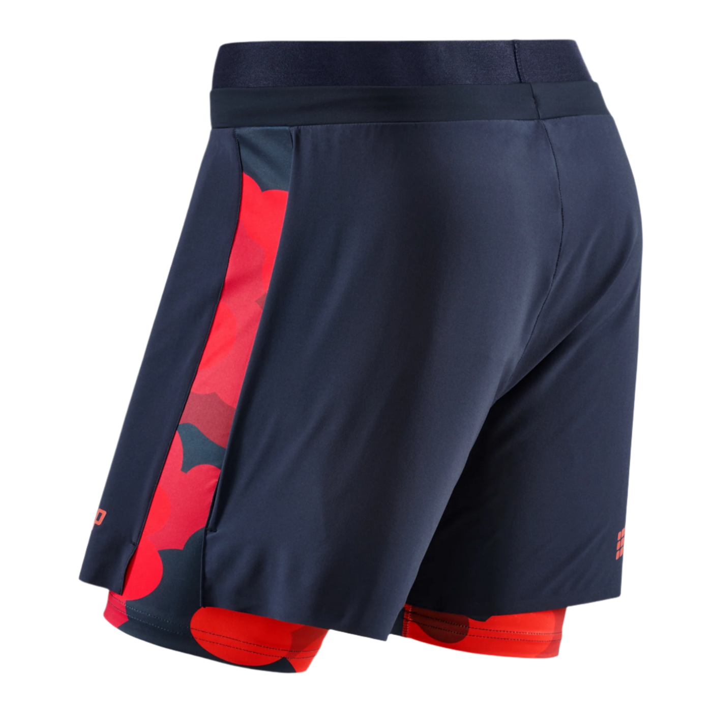 Camocloud 2in1 Shorts, Men, Lava/Peacoat Camo, Back View