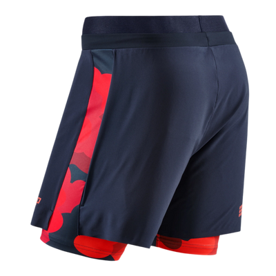 Camocloud 2in1 Shorts, Men, Lava/Peacoat Camo, Back View