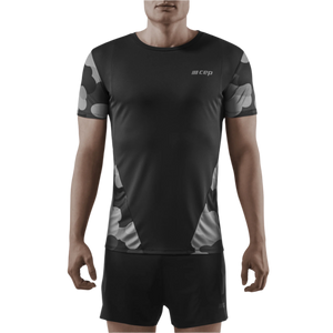 Camocloud Short Sleeve Shirt, Men, Black/Grey Camo
