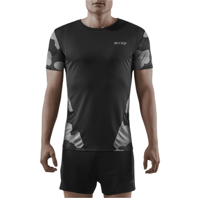Camocloud Short Sleeve Shirt, Men, Black/Grey Camo