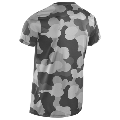 Camocloud Short Sleeve Shirt, Men, Black/Grey Camo, Back View
