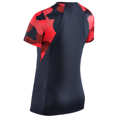 Camocloud Short Sleeve Shirt, Women, Pink/Peacoat, Back View