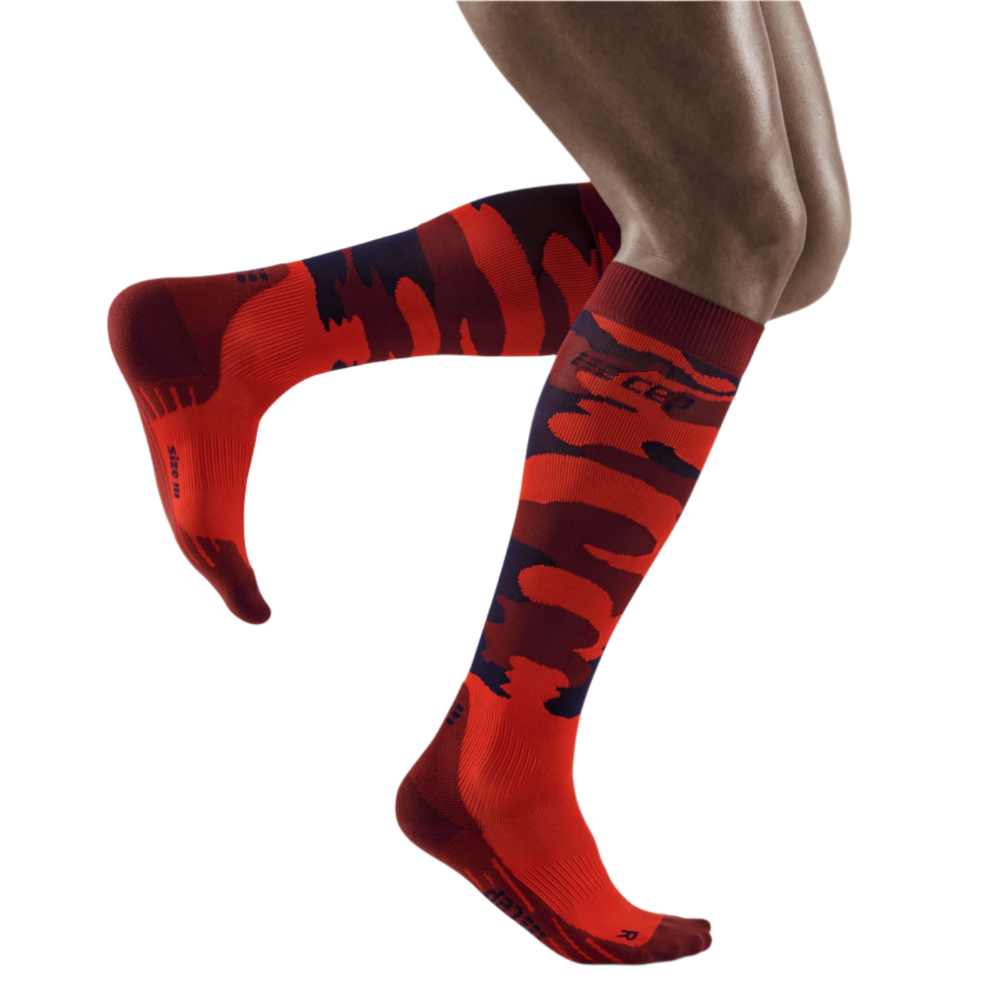 Camocloud Compression Tall Socks, Men, Lava/Peacoat Camo