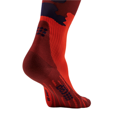 Camocloud Compression Tall Socks, Men, Lava/Peacoat Camo, Foot Detail