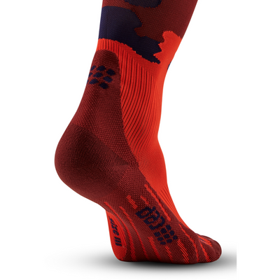 Camocloud Compression Tall Socks, Men, Lava/Peacoat Camo, Foot Detail