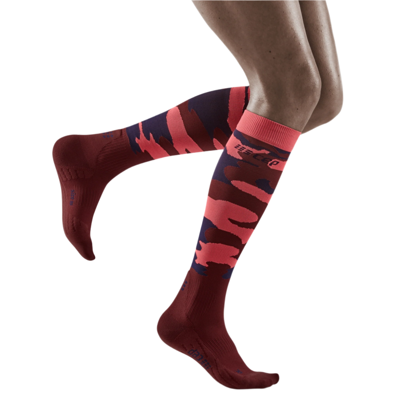 Camocloud Compression Tall Socks, Women, Pink/Peacoat