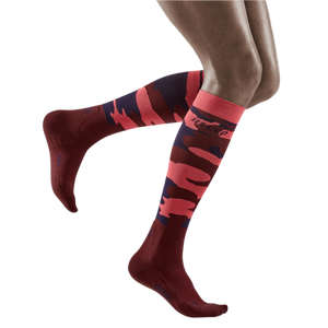 Camocloud Compression Tall Socks, Women, Pink/Peacoat