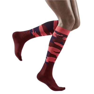 Camocloud Compression Tall Socks, Women, Pink/Peacoat