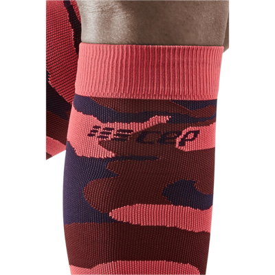 Camocloud Compression Tall Socks, Women, Pink/Peacoat, Logo Detail