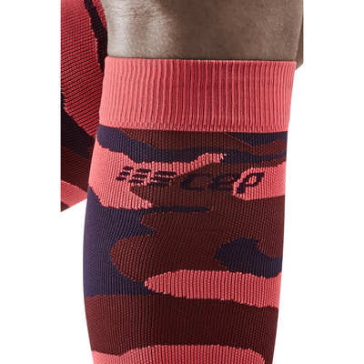 Camocloud Compression Tall Socks, Women, Pink/Peacoat, Logo Detail