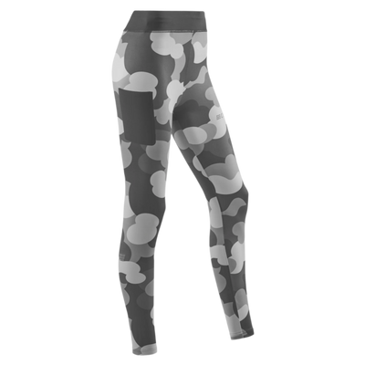 Camocloud Tights, Women, Black/Grey Camo, Front View