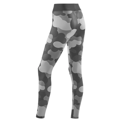 Camocloud Tights, Women, Black/Grey Camo, Back View