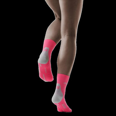 Short Compression Socks 3.0, Women, Rose/Light Grey - Back View