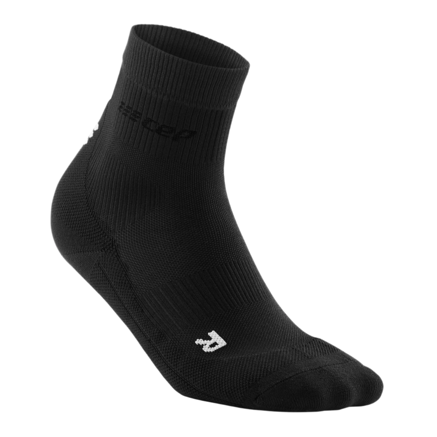 Classic Mid Cut Compression Socks, Women, Black, Front View