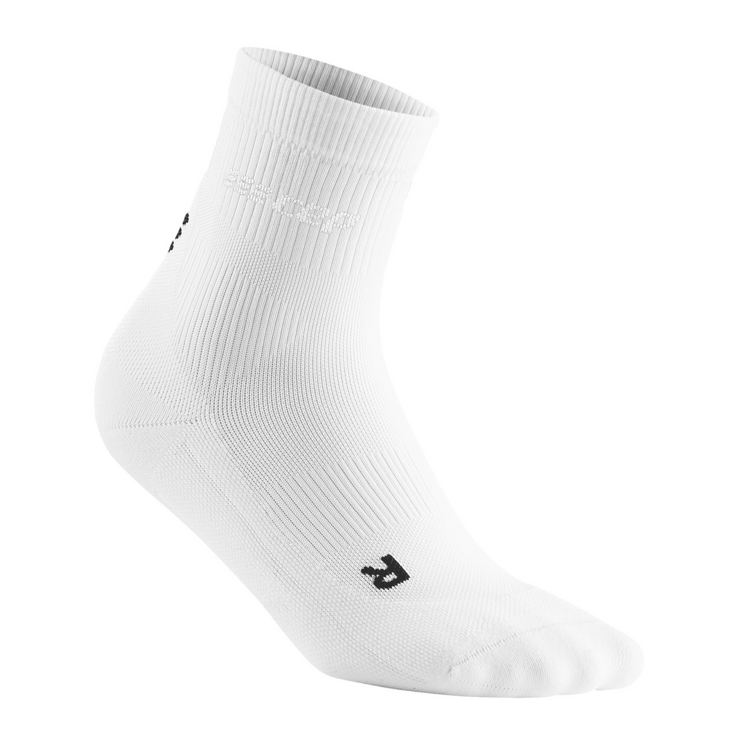 Classic Mid Cut Compression Socks, Men, White, Front View