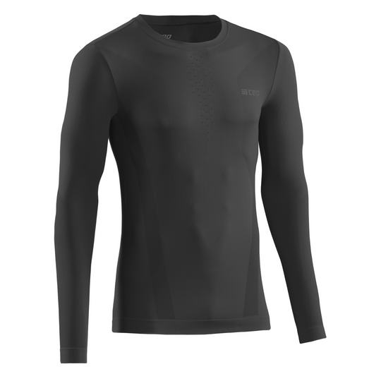Cold Weather Long Sleeve Base Shirt, Men, Black, Front View