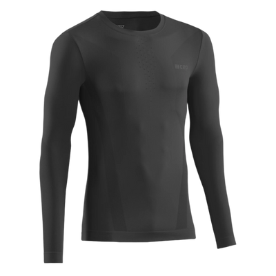 Cold Weather Long Sleeve Base Shirt, Men, Black, Front View