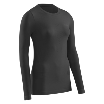 Cold Weather Long Sleeve Base Shirt, Women, Black, Front View