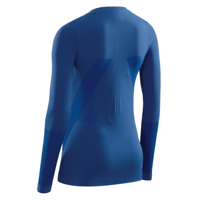 Cold Weather Long Sleeve Base Shirt, Women, Royal Blue, Back View