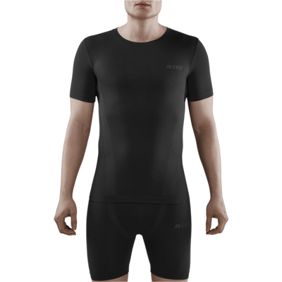 Cold Weather Short Sleeve Base Shirt, Men, Black