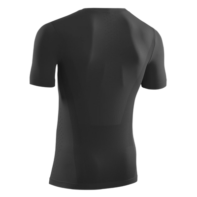 Cold Weather Short Sleeve Base Shirt, Men, Black, Back View