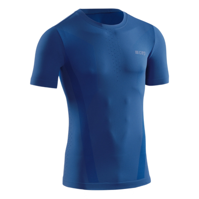 Cold Weather Short Sleeve Base Shirt, Men, Royal Blue, Front View