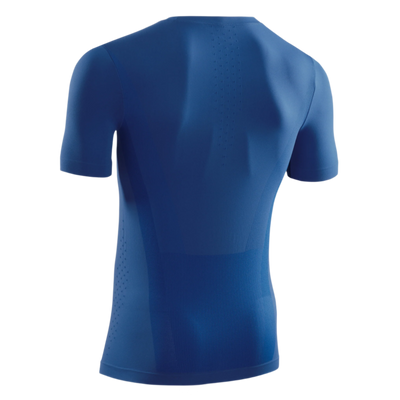 Cold Weather Short Sleeve Base Shirt, Men, Royal Blue, Back View