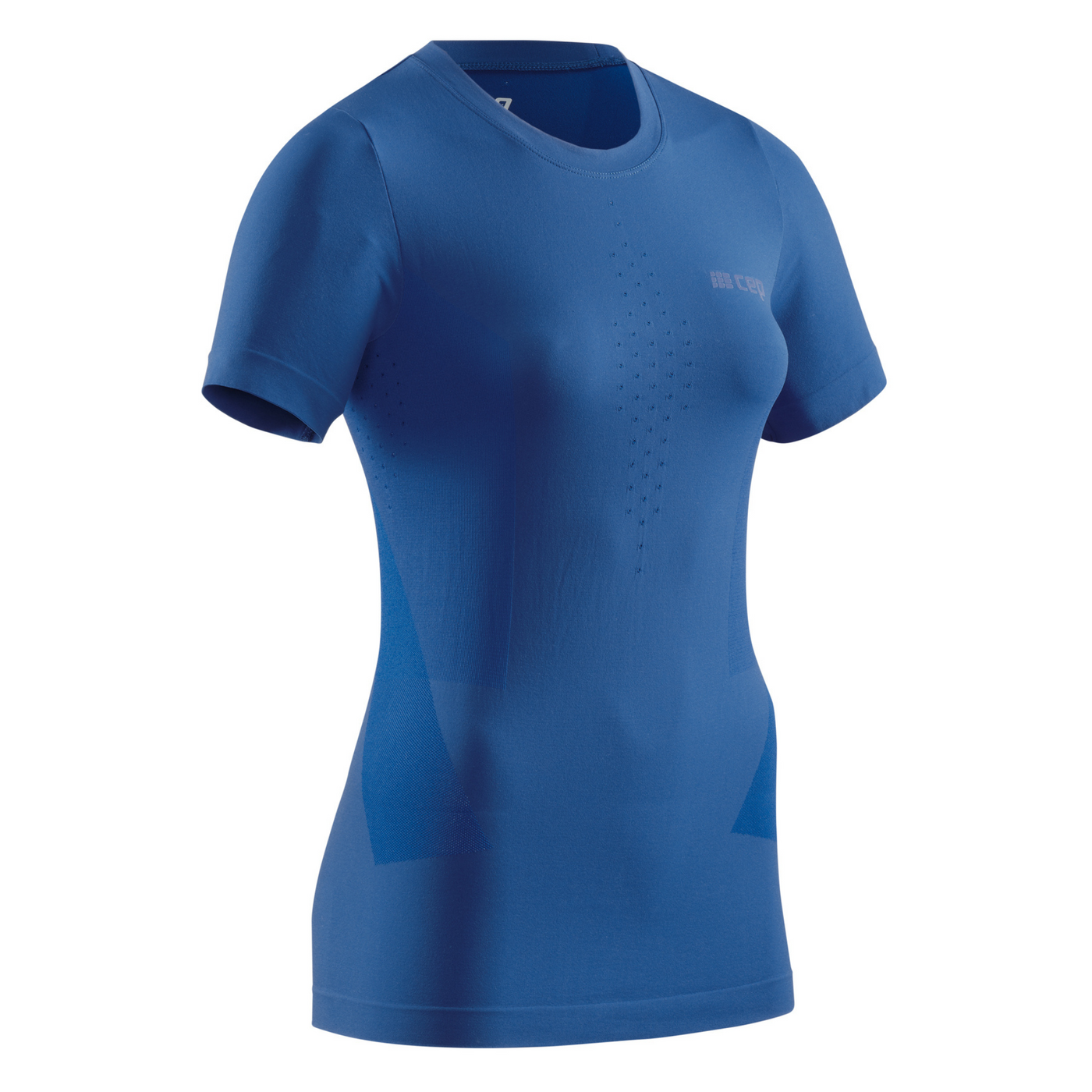 Cold Weather Short Sleeve Base Shirt, Women, Royal Blue, Front View