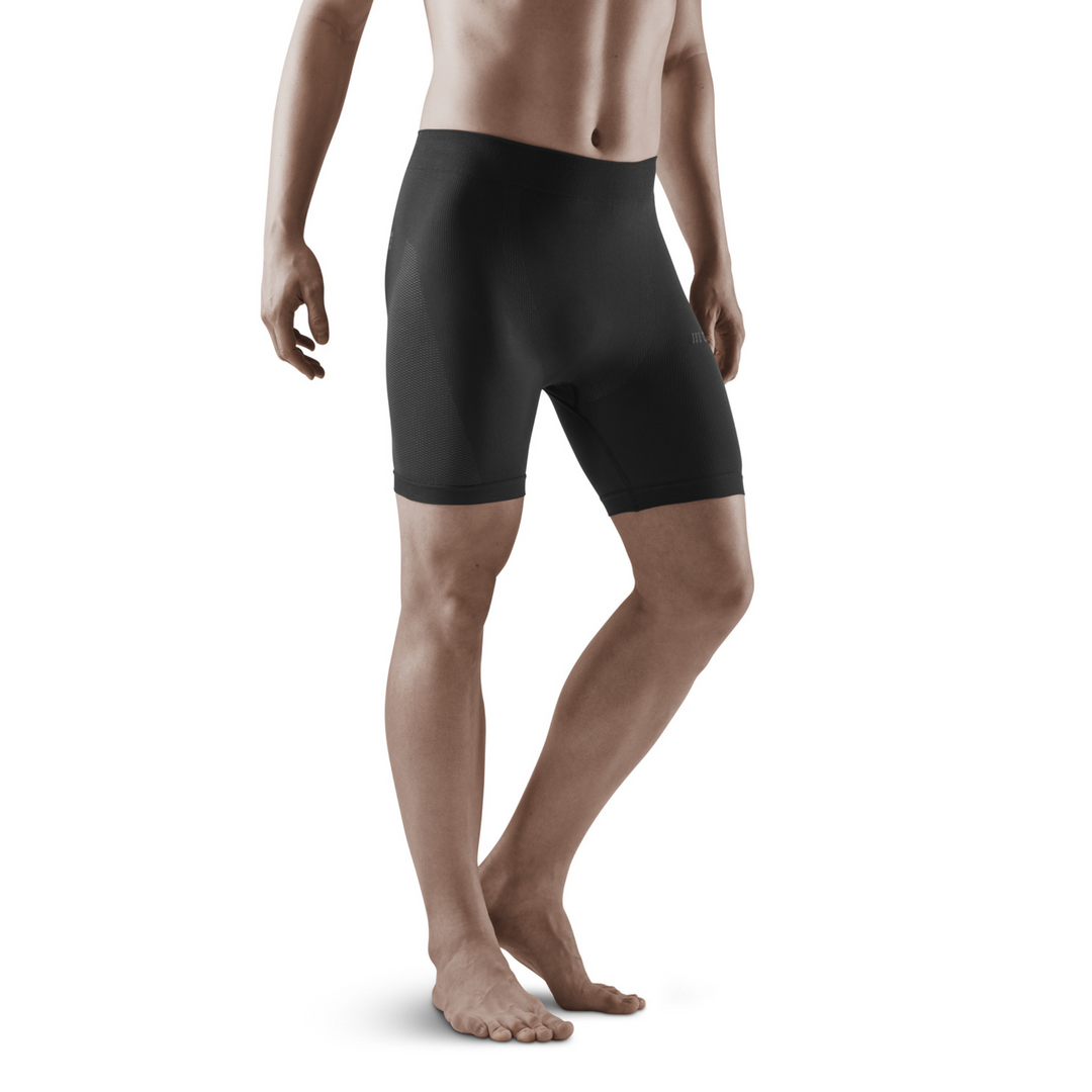 Shorts base para clima frio, masculino, preto