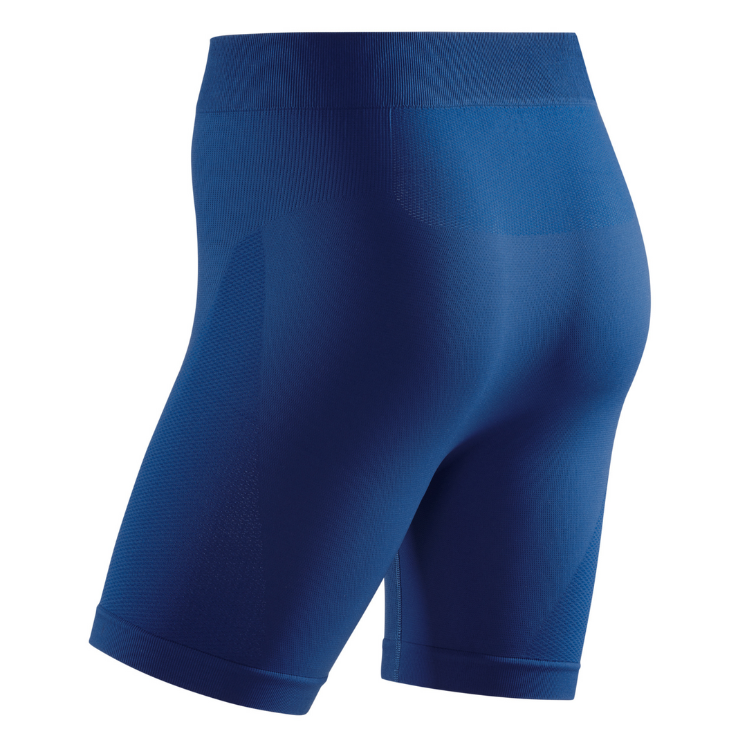 Shorts base para clima frio, masculino, azul royal, vista traseira