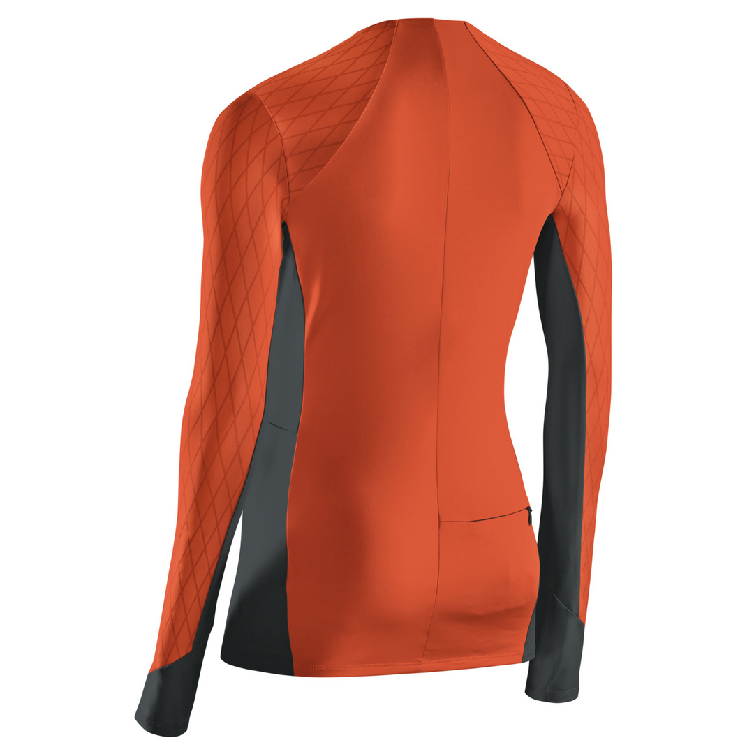 Cold Weather Shirt, Women, Dark Orange, Back View