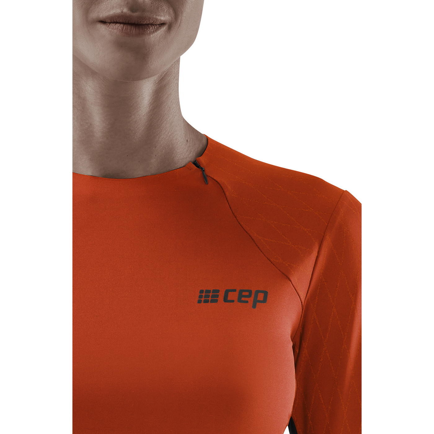 Cold Weather Shirt, Women, Dark Orange, Front Detail