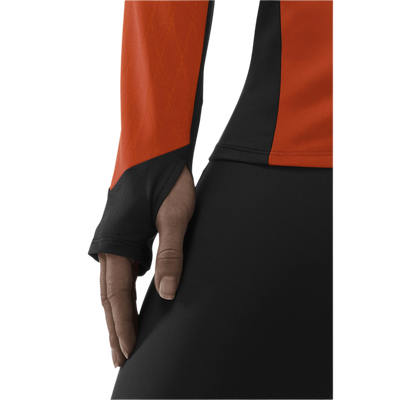 Cold Weather Shirt, Women, Dark Orange, Sleeve Detail