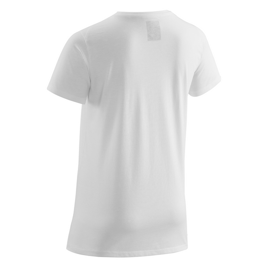 Camisa manga curta, masculina, branca, vista traseira