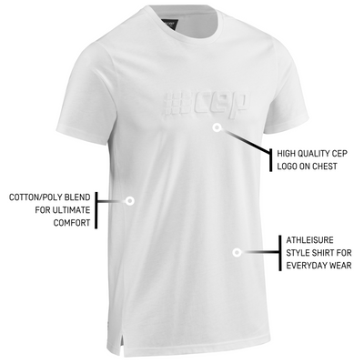 Crew Short Sleeve Shirt, Men, White, Details