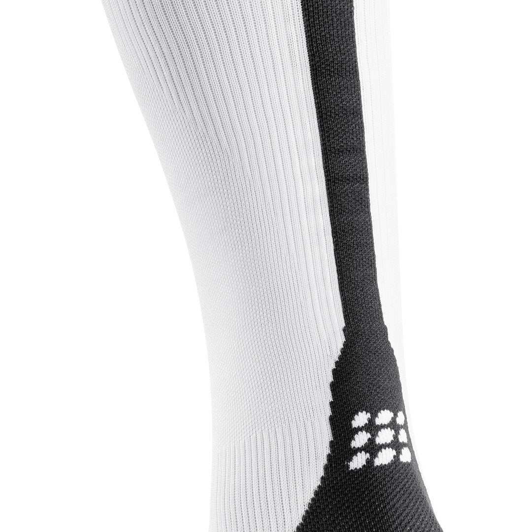 Ψηλές Κάλτσες Συμπίεσης 3.0, Γυναικείες, Λευκό/Σκούρο Γκρι, Λεπτομέρεια
