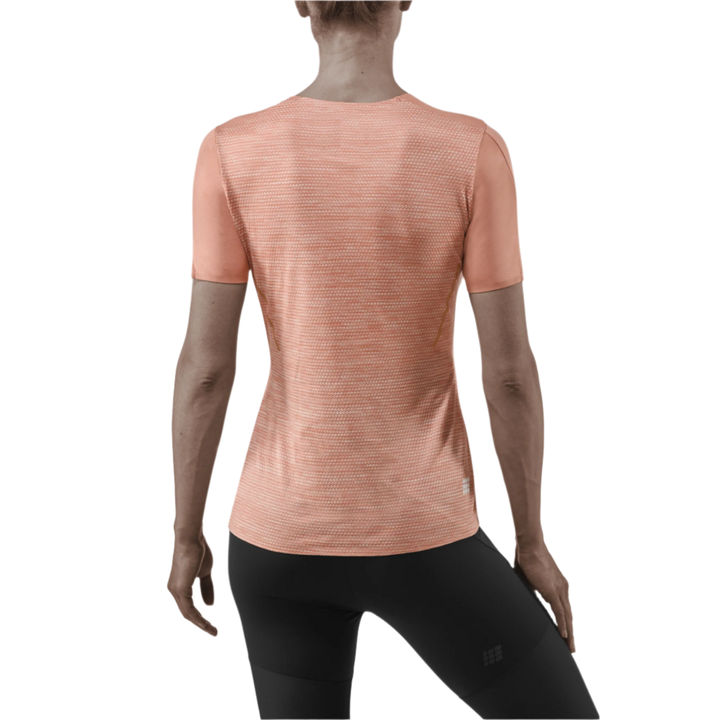 Run Short Sleeve Shirt, Women, Rose, Back View Model