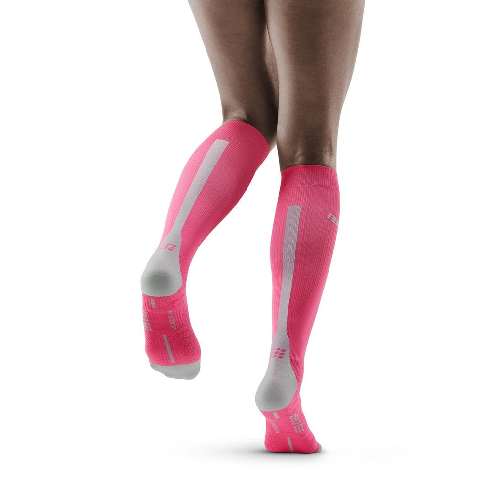 Calcetines de compresión altos 3.0, mujeres, rosa/gris claro, vista posterior
