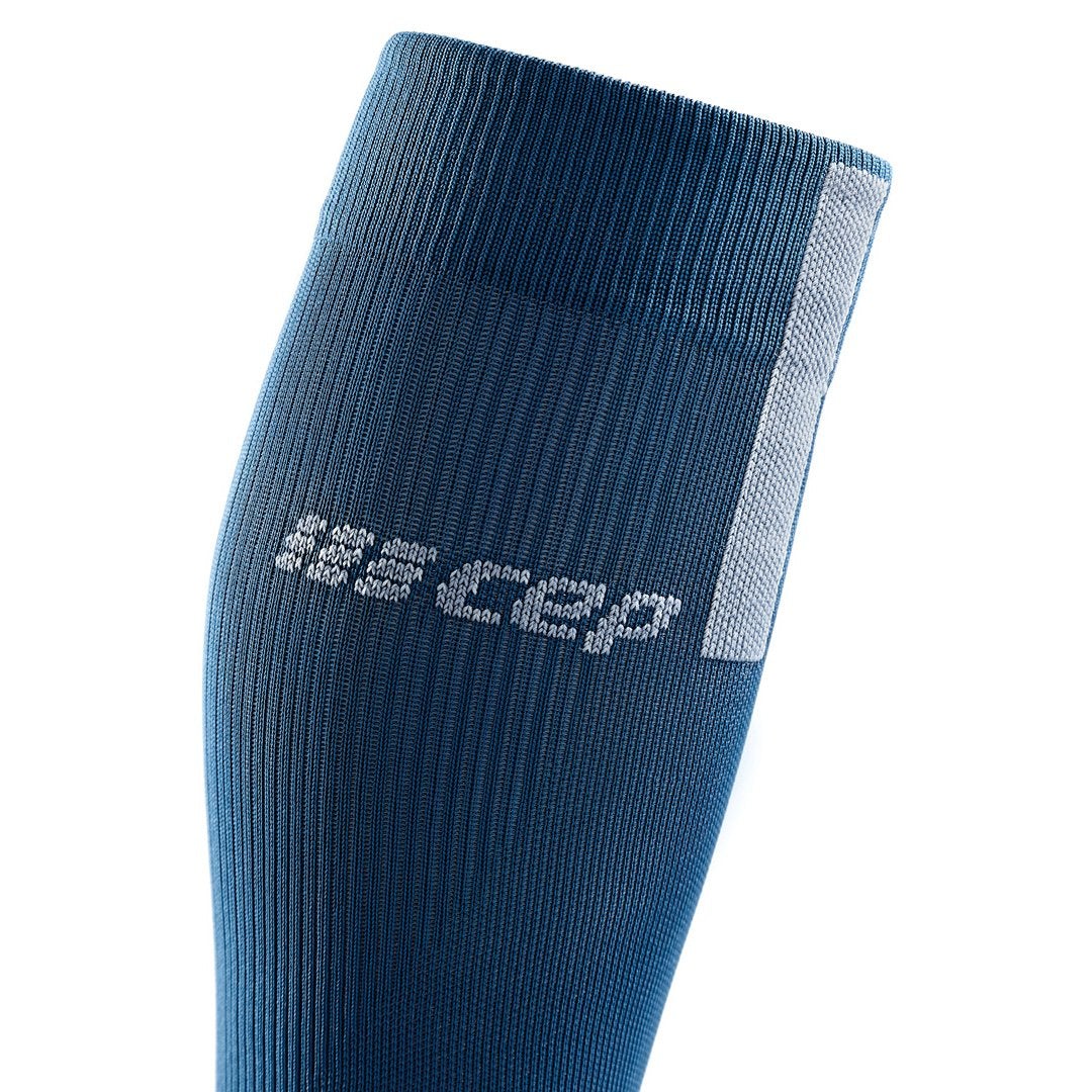 Tall Compression Socks 3.0, Men, Blue/Grey - Logo Detail