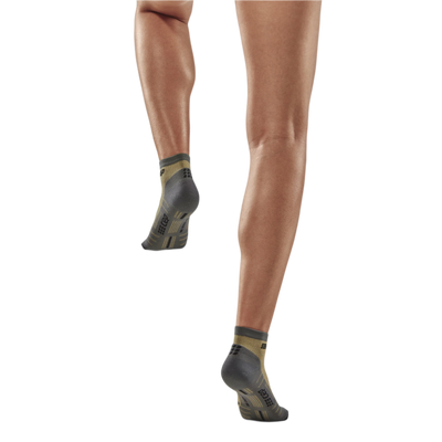 Hiking Light Merino Low Cut Compression Socks, Women, Beige/Grey, Back View Model