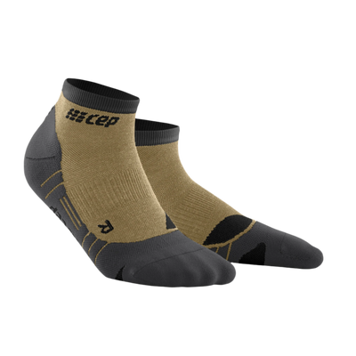Hiking Light Merino Low Cut Compression Socks, Women, Beige/Grey, Front View